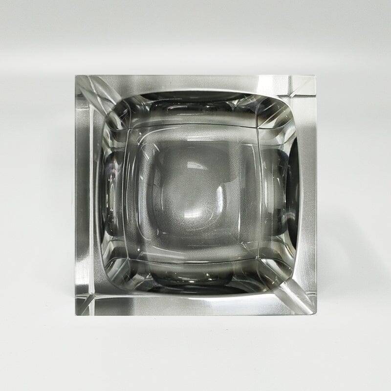 1960s Stunning grey ashtray or catchall by Flavio Poli for Seguso. Made in Italy