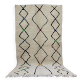 Handmade wool Berber rug 250 x 132 cm