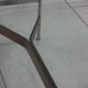 Glass and rosewood coffee table in a 1960s design by Rudolf Glatzel for Fristho