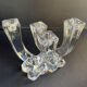 Cristallerie de Vannes le Châtel - Pair of torch candle holders - Cristal signé