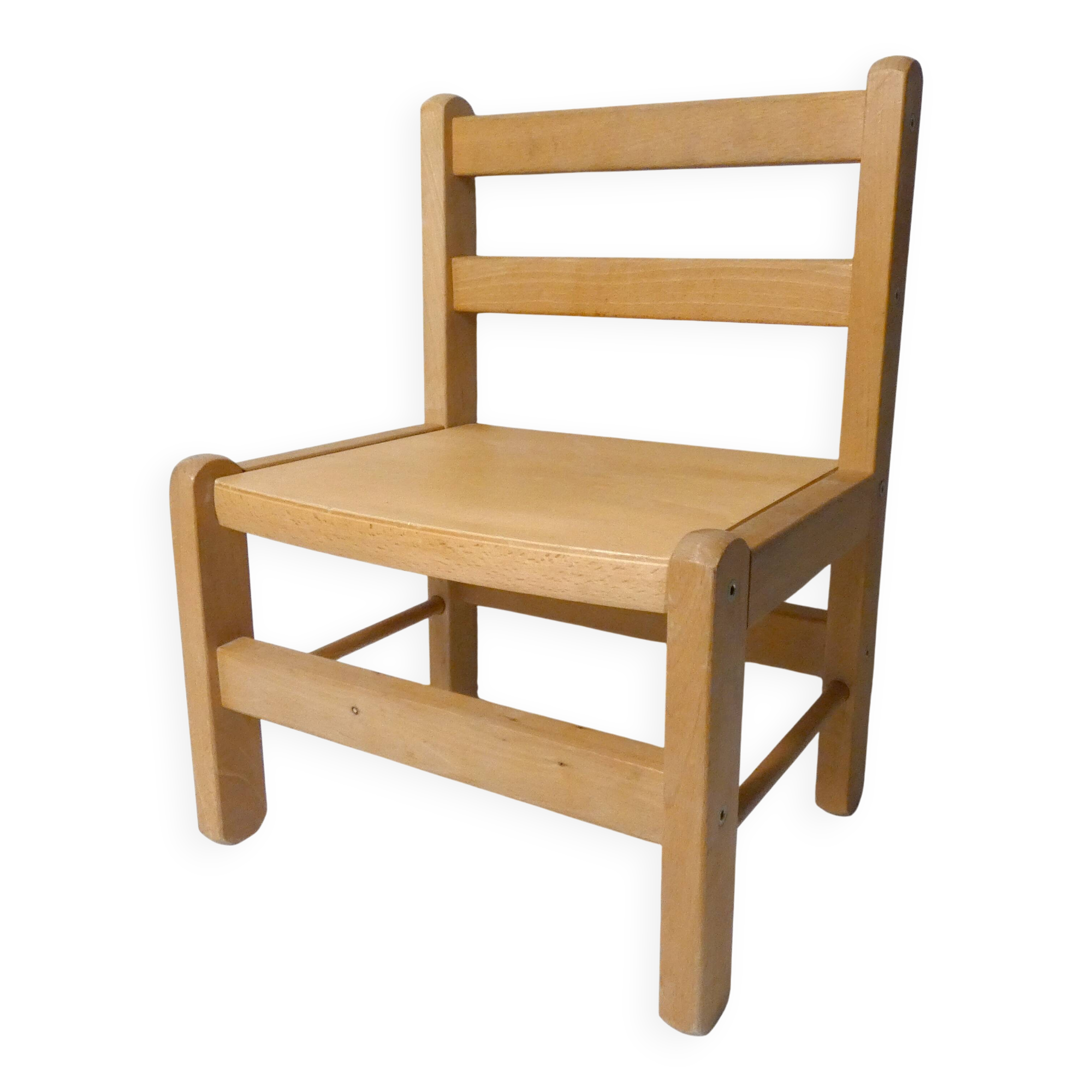 Petite chaise vintage combelle en bois pour enfant