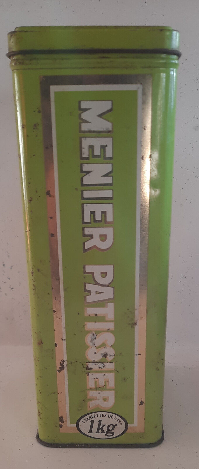 Old lithographed sheet metal box "Chocolat Menier" 50's