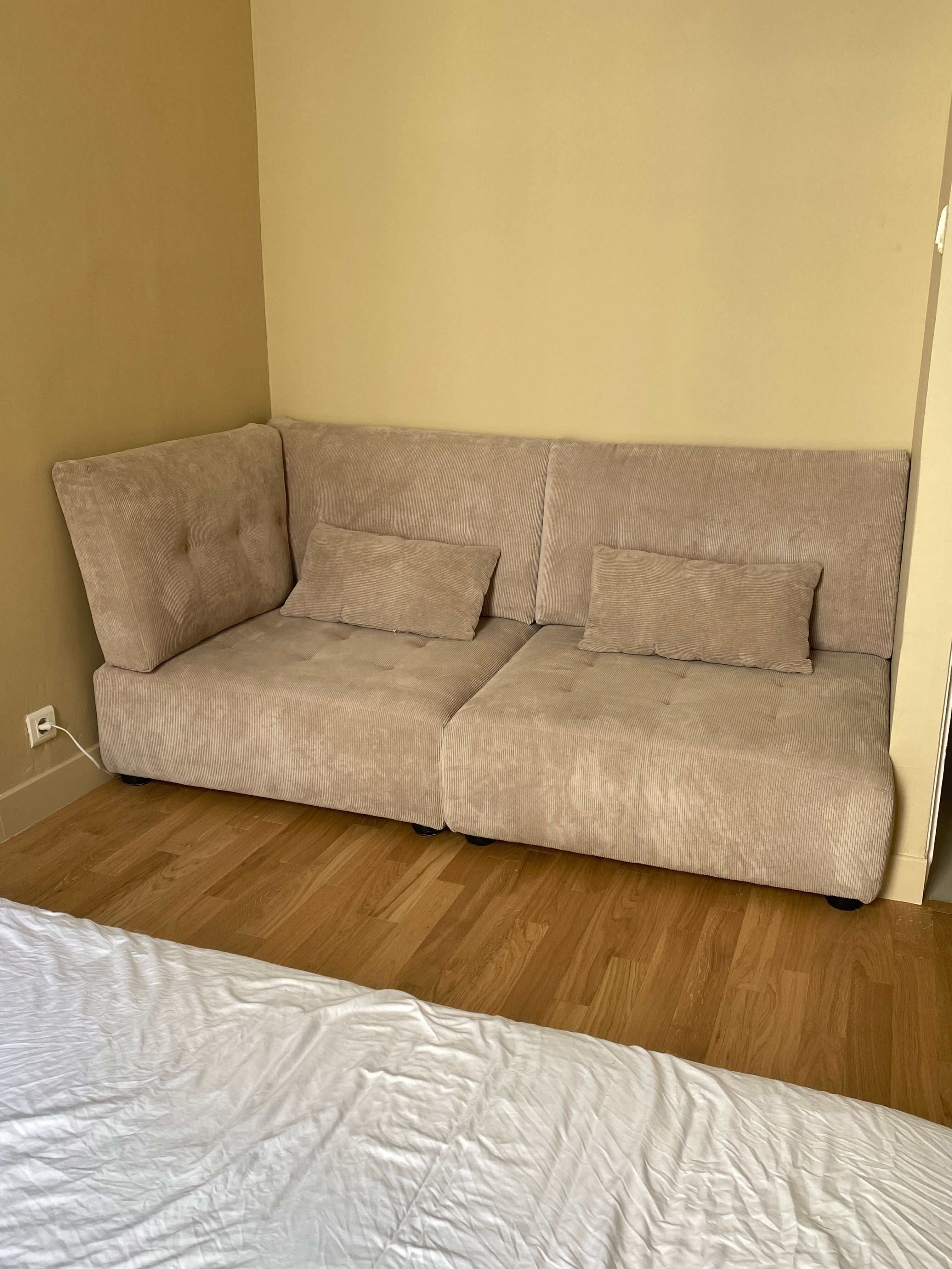 Modular sofa habitat vintage style completely reupholstered