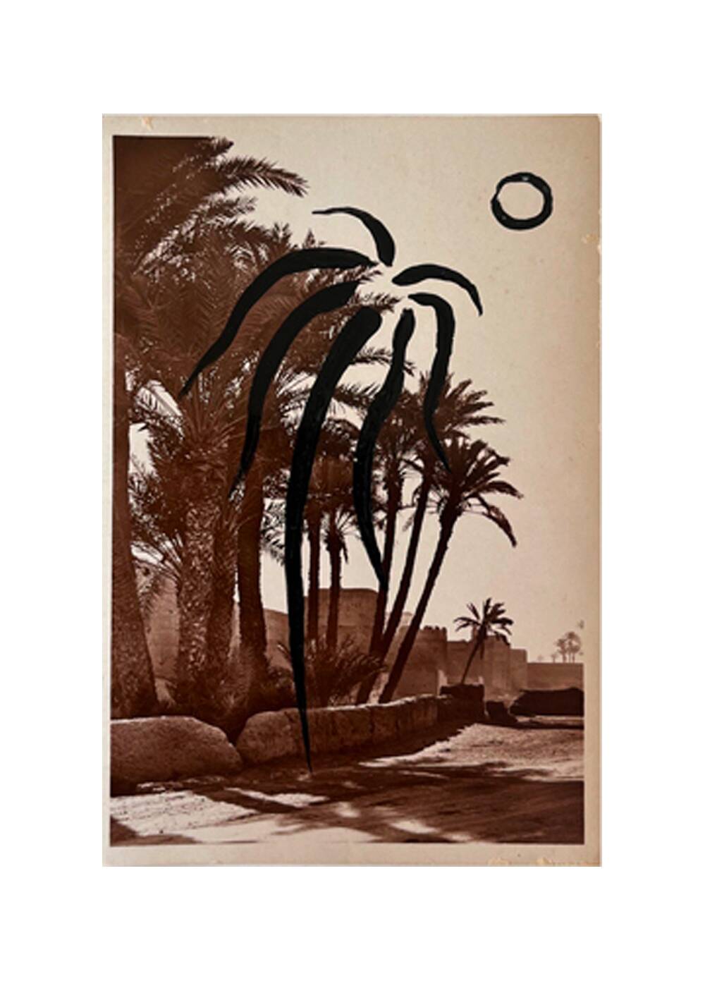 Morocco - Collage on postcard