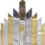 Lamp foot sculpture cactus brass and chrome lem atelier la boetie 1974
