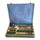 Silver metal cutlery set