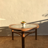 Teak coffee coffee table and 1960s Nathan Glass Edition