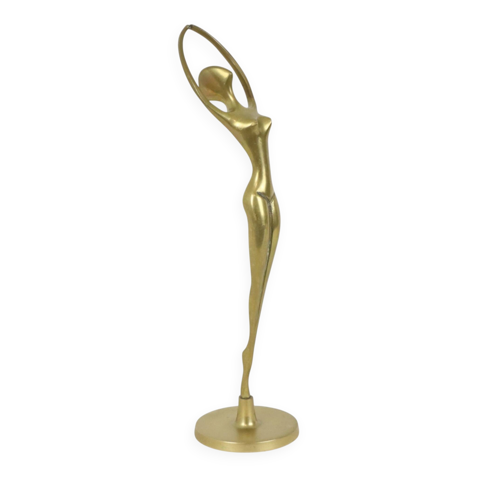 Hollywood Regency Brass Ballerina Figurine Sculpture 30cm