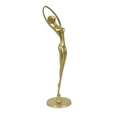 Hollywood Regency Brass Ballerina Figurine Sculpture 30cm