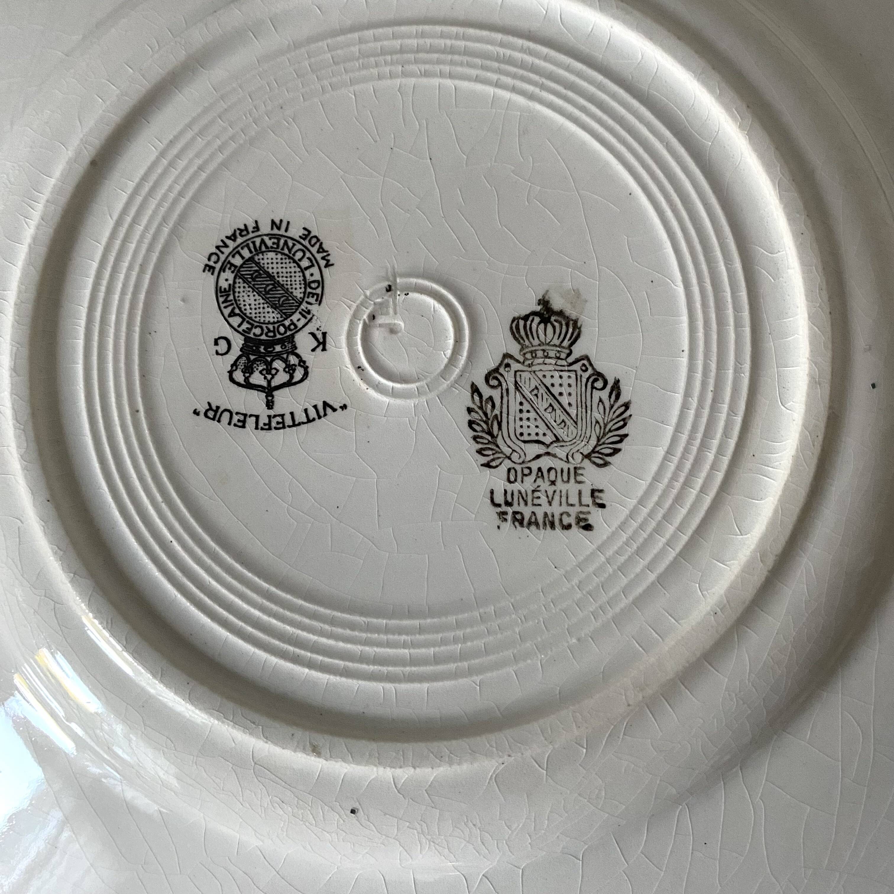 Luneville dessert plates with ethnic decor