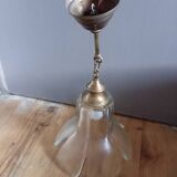 Flower petal glass pendant light, vintage Murano style