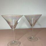 Verres à martini irisés