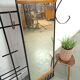 Wall coat rack vintage steel with mirror and shelf