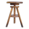 Solid wood screw workshop stool