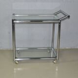 Vintage RVS serveerwagen