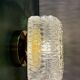 Vintage square globe wall or ceiling light in moulded glass