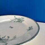 Large Antique Ironstone Dish - Lily of the Valley Ste Amandinoise Decor, Early 20th Century
