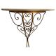 Mid-century floating wall console in wrought iron, 1950, Italy