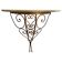 Mid-century floating wall console in wrought iron, 1950, Italy