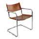 Bauhaus cantilever chair, cognac leather and chrome.