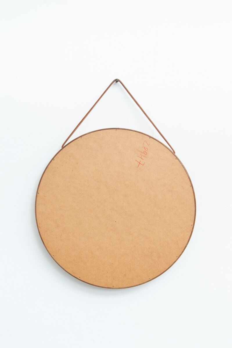 Round mirror by Uno & Östen Kristiansson for Luxus, 1950s