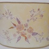 Lamp lampshade dried flowers foot white ceramic