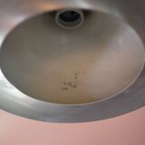 Space Age aluminum suspension, saucer suspension, vintage ceiling lamp, ceiling lamp