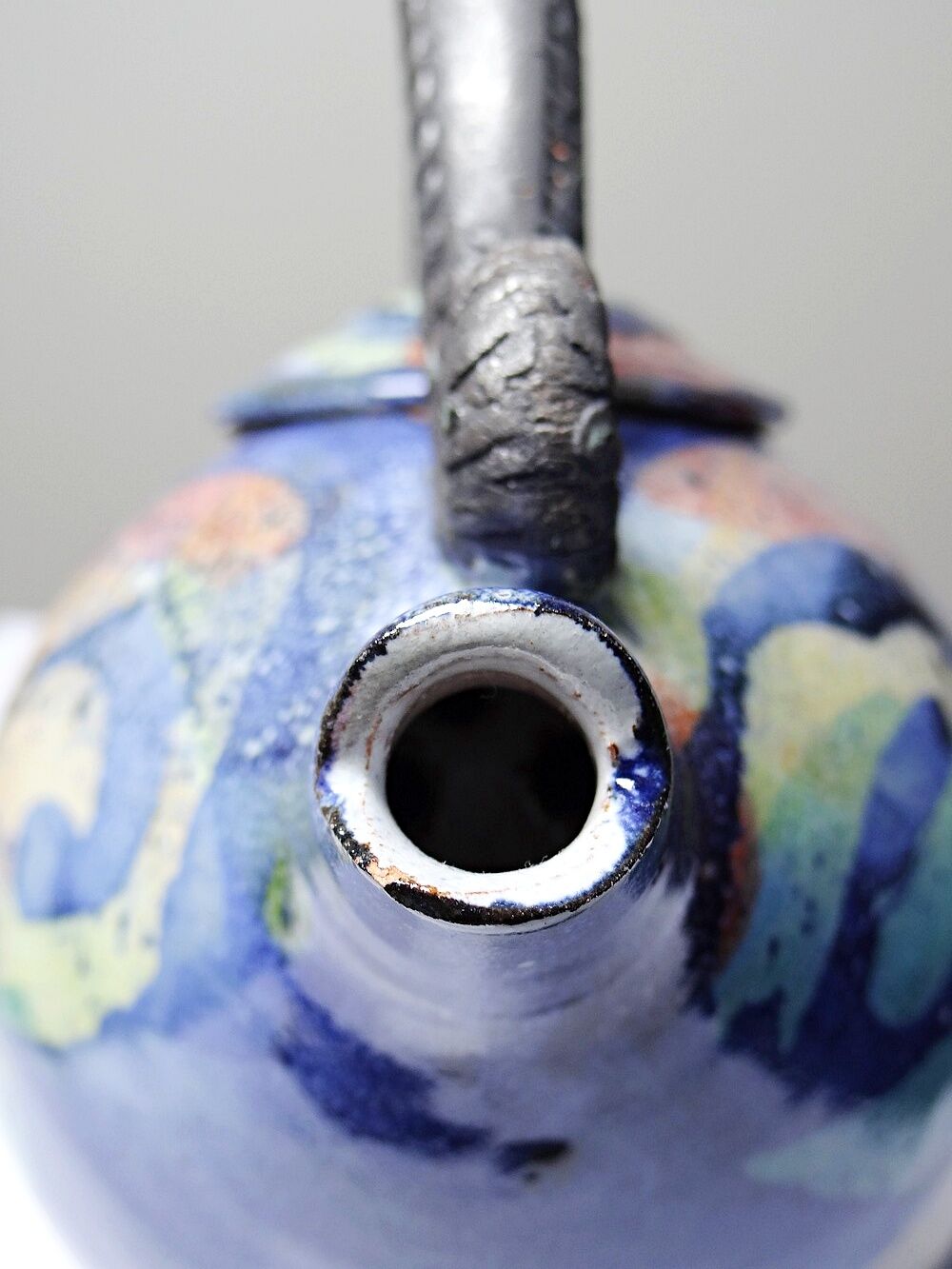 Terracotta teapot, US studio, 1950-1970 era, David Constantine White.