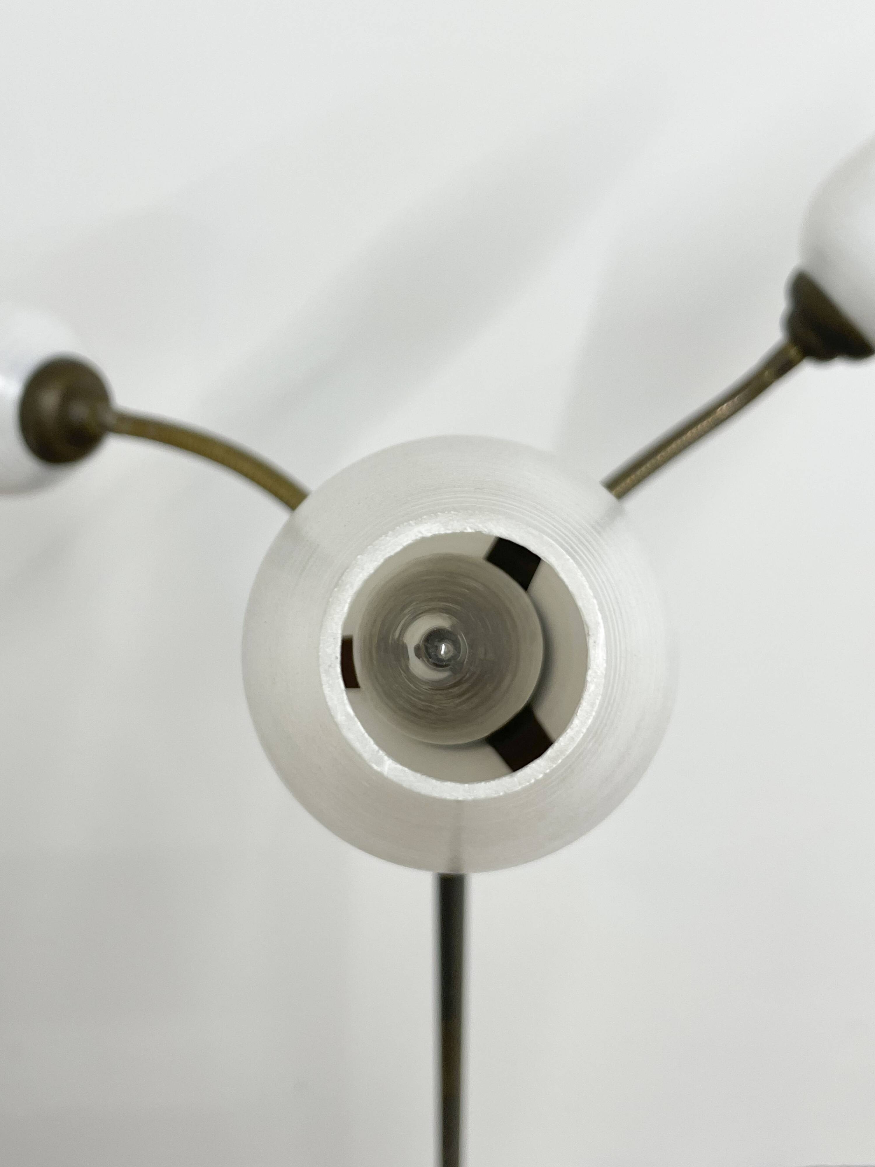 Three-flute floor lamp, circa 1950