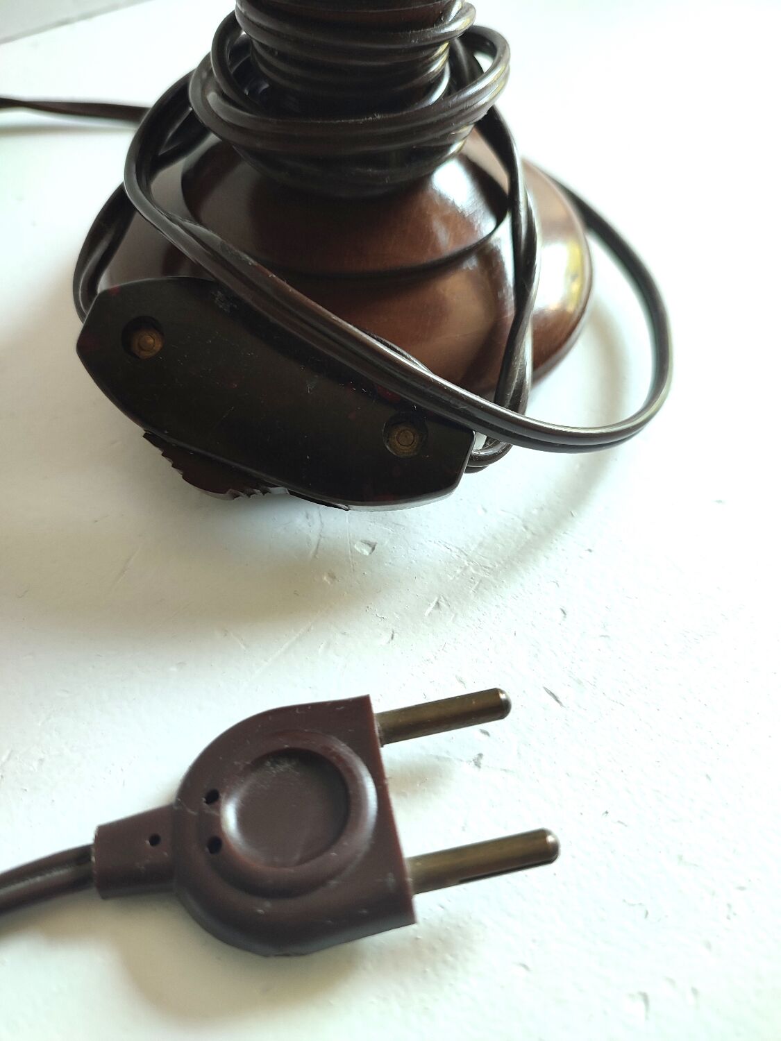 Antique smoked glass lamp