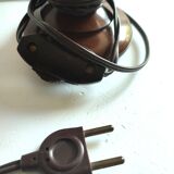 Antique smoked glass lamp