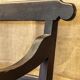Large black teak bench