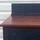 Vintage dark blue hand painted regency style buffet