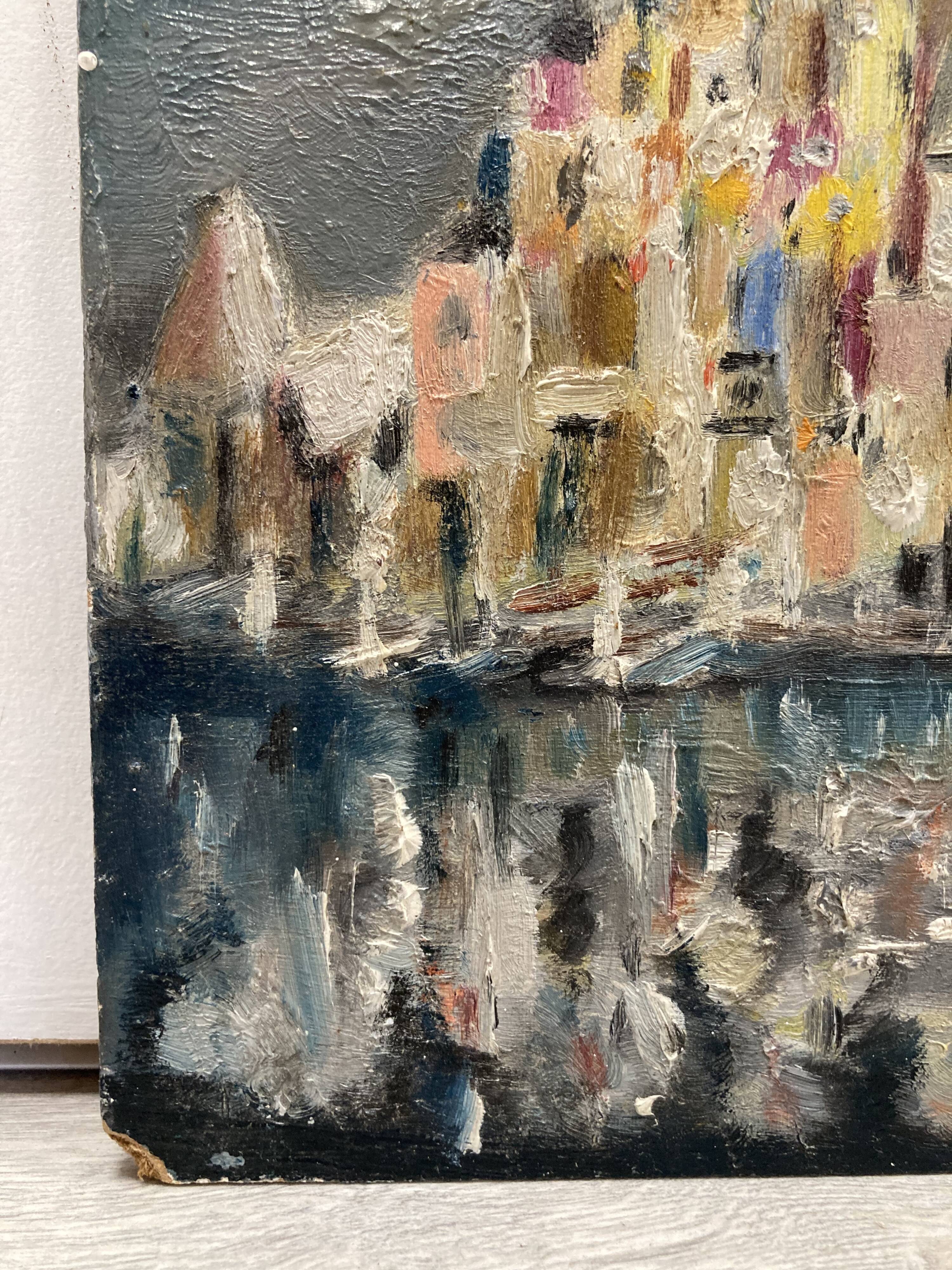 Huile sur panneau vintage