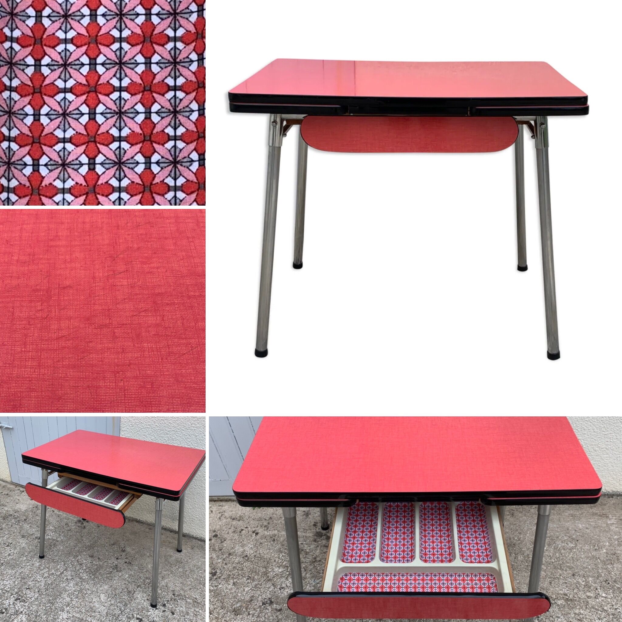 Red Formica table