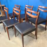 6 scandinavian vintage chairs circa 1970