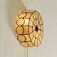 Beautiful round Mid-Century Modern ceiling or wall lamp made of Capiz
