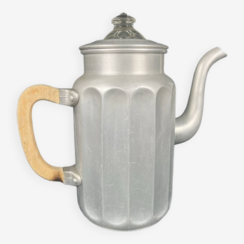 Art deco, aluminum jug with wooden handle circa 1930