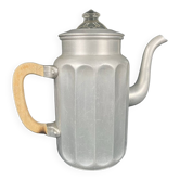Art deco, aluminum jug with wooden handle circa 1930