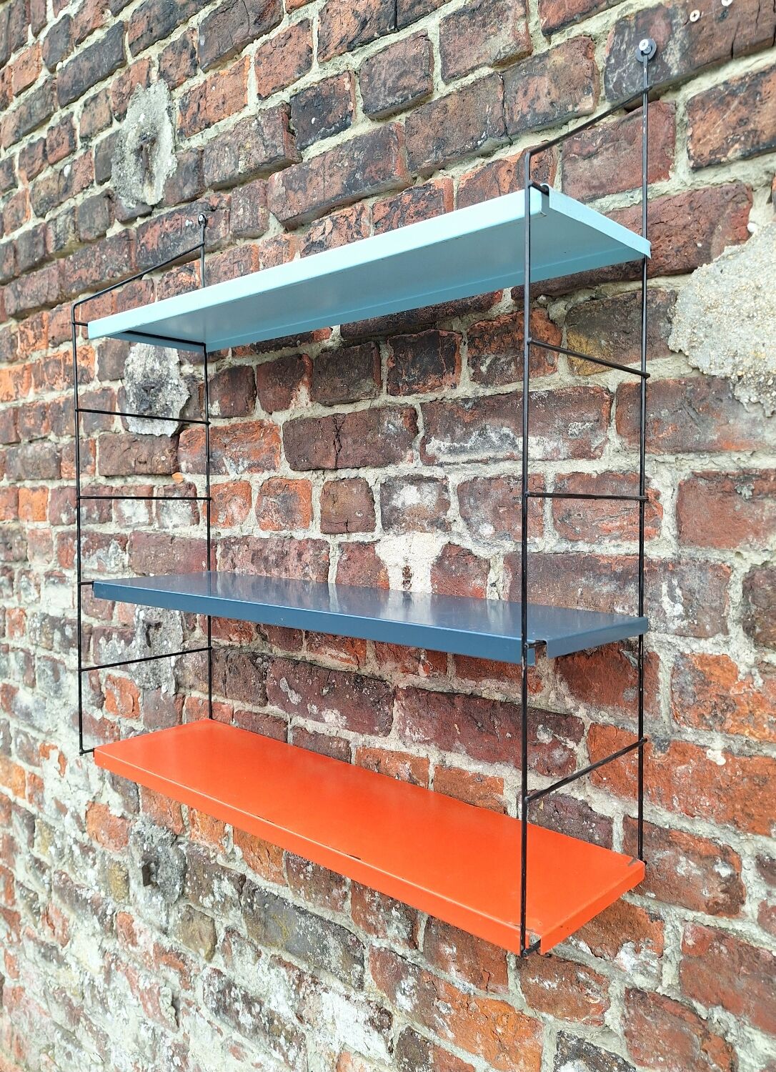 Vintage metal shelves, designer storage