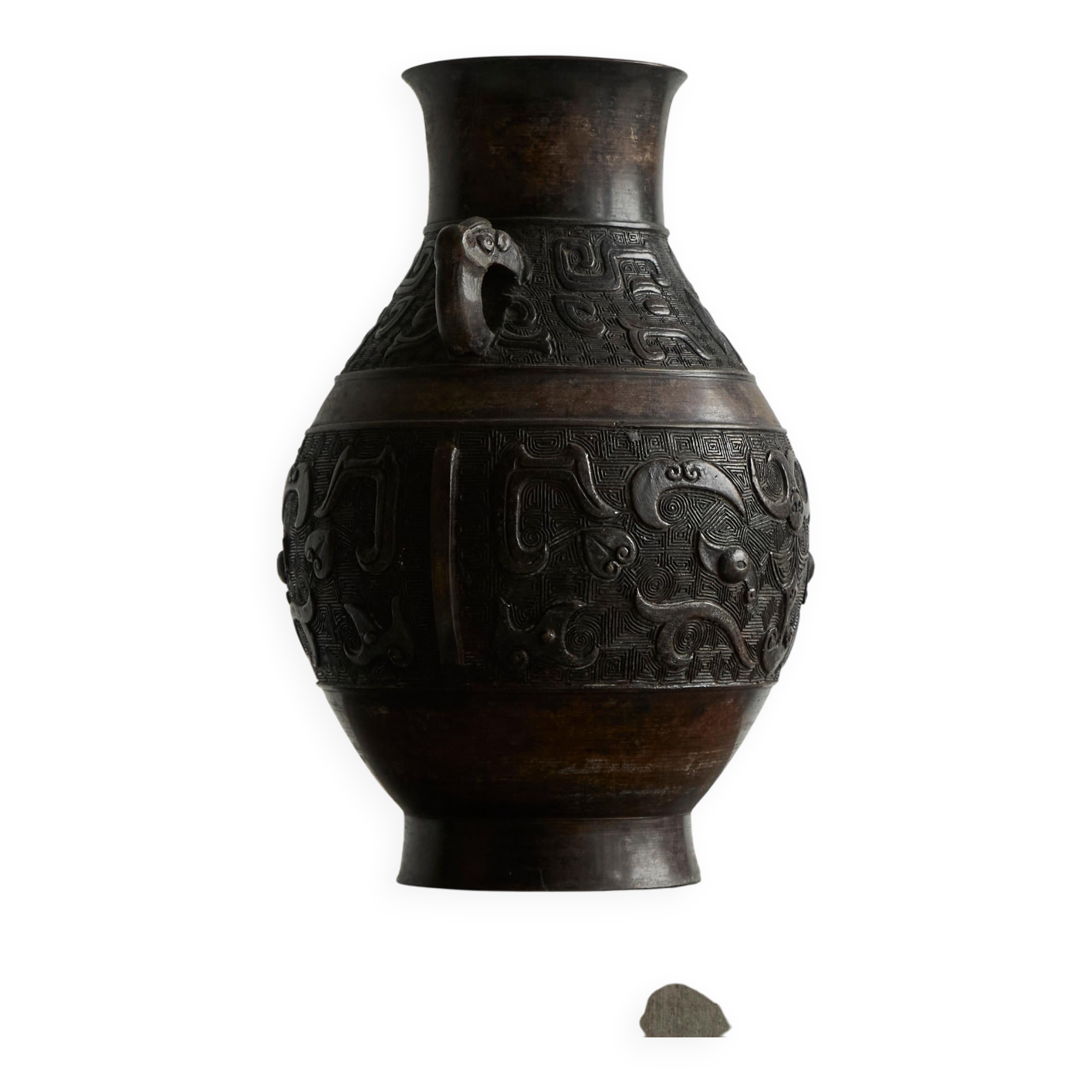 Japanese bronze vase from the early 20th century.