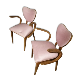 Pair of art deco style armchairs