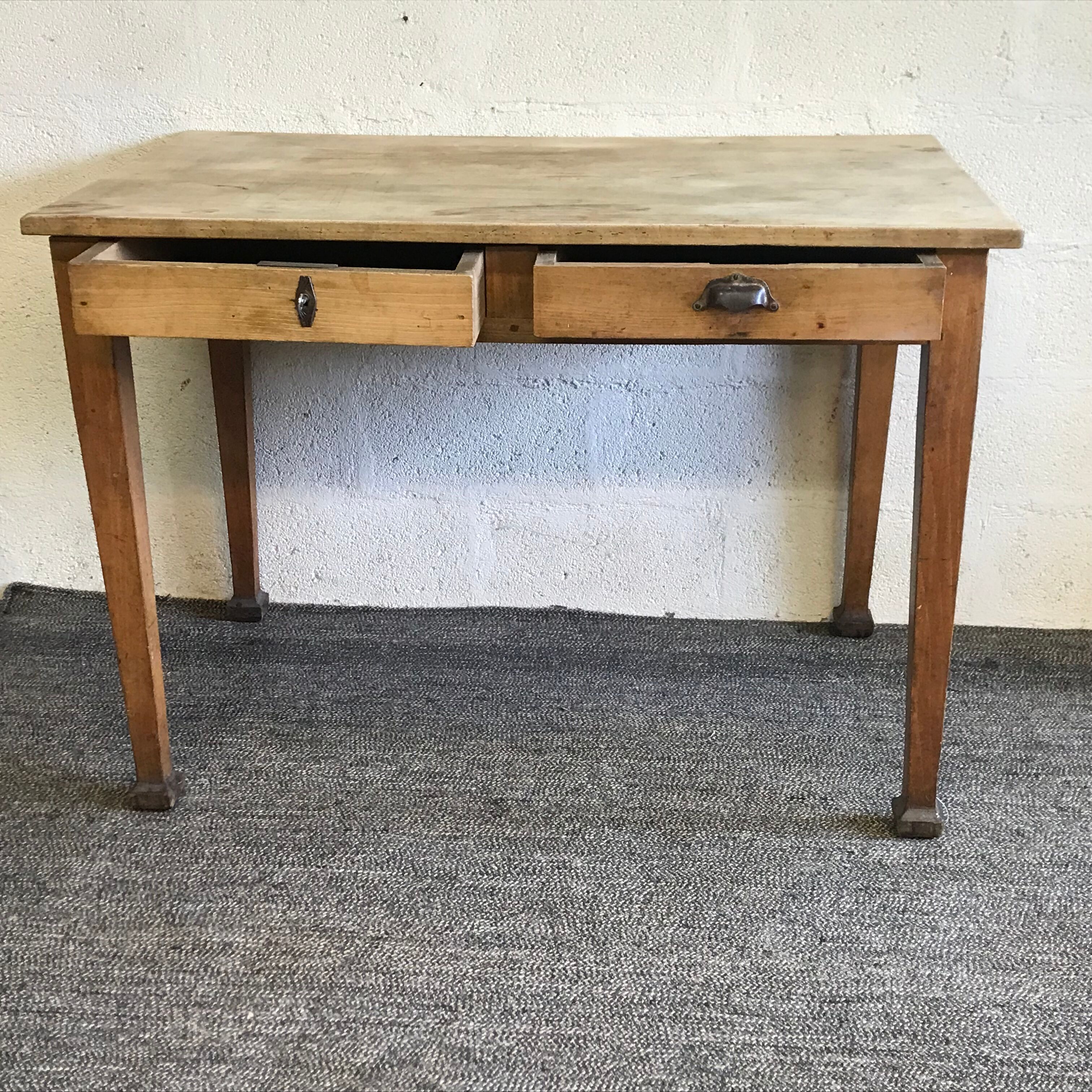 Old farm in light oak table