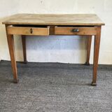 Old farm in light oak table