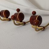 Art deco bakelite brass hooks