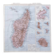 Carte ancienne île de Madagascar en 1950 43x43cm