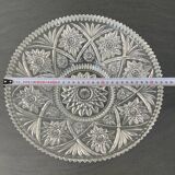 Antique crystal glass fruit dish