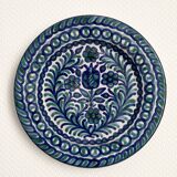 Assiette plate émaillée Fajalauza