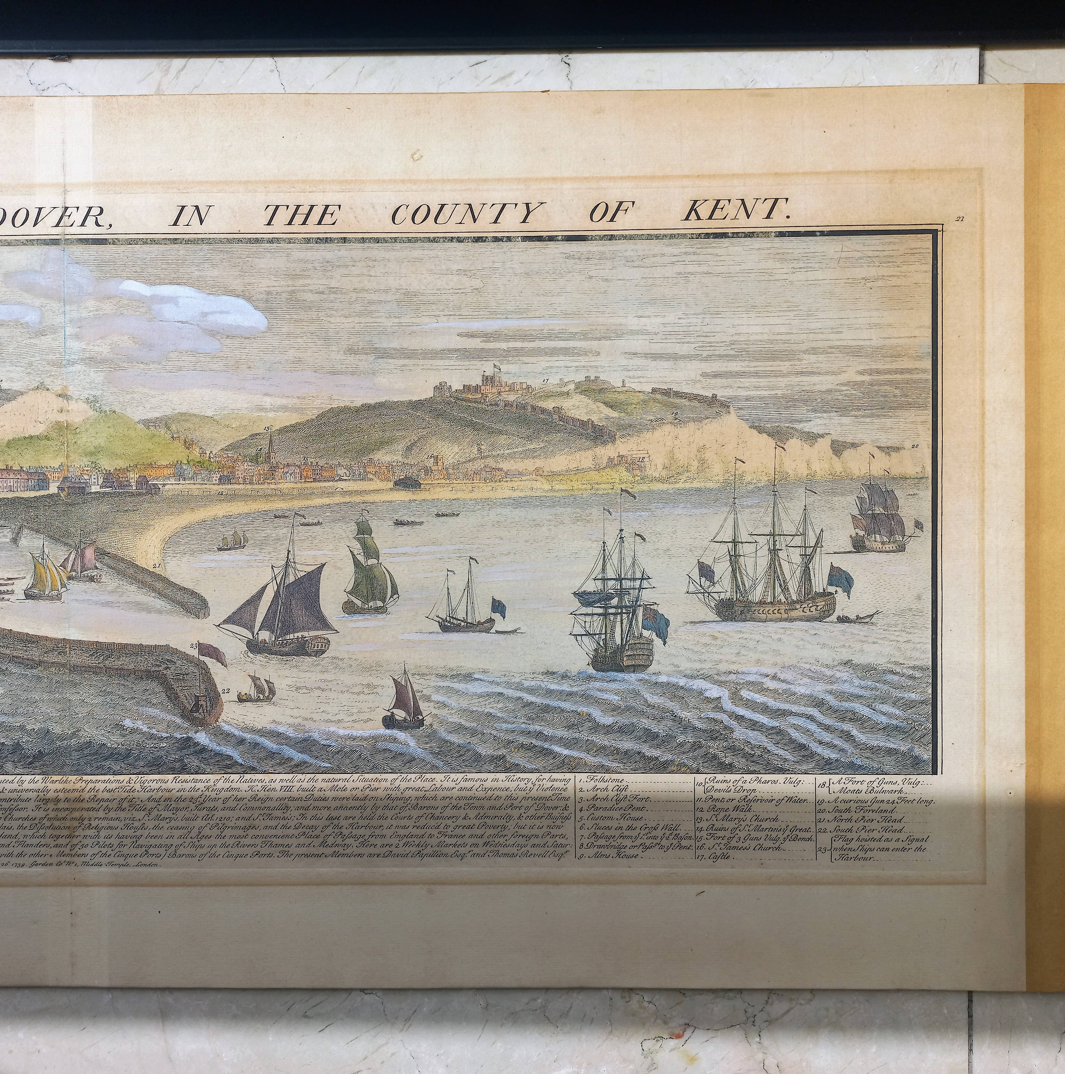 1739 Buck map Dover UK