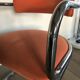 Victoria chair 70s chrome structure and terracotta-colored alacantara fabrics